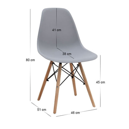 Σετ Τραπεζαρία 5 Τμχ Xana - Nova Χρώμα Sepet Oak - Γκρι Ø90x77,7