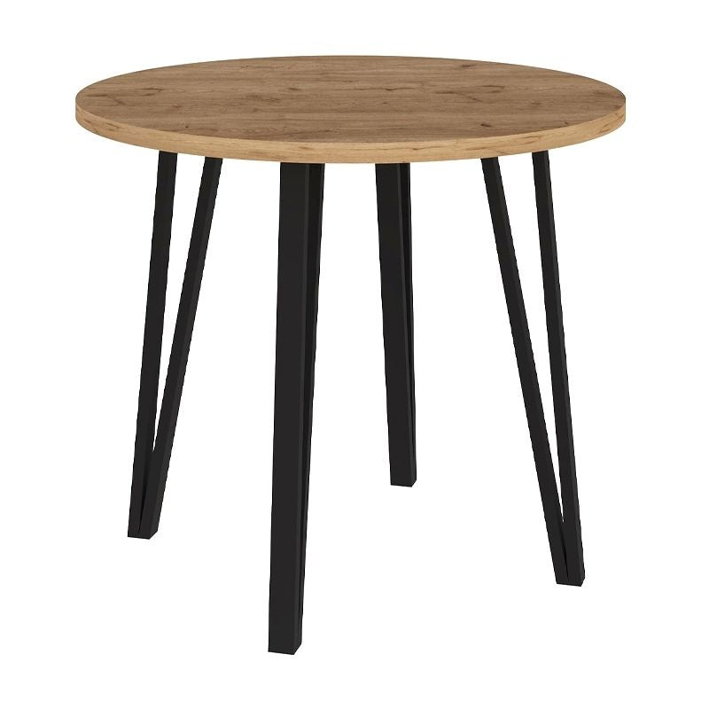Σετ Τραπεζαρία 5 Τμχ Xana - Jacob Χρώμα Sepet Oak - Κυπαρισσί Ø90x77,5