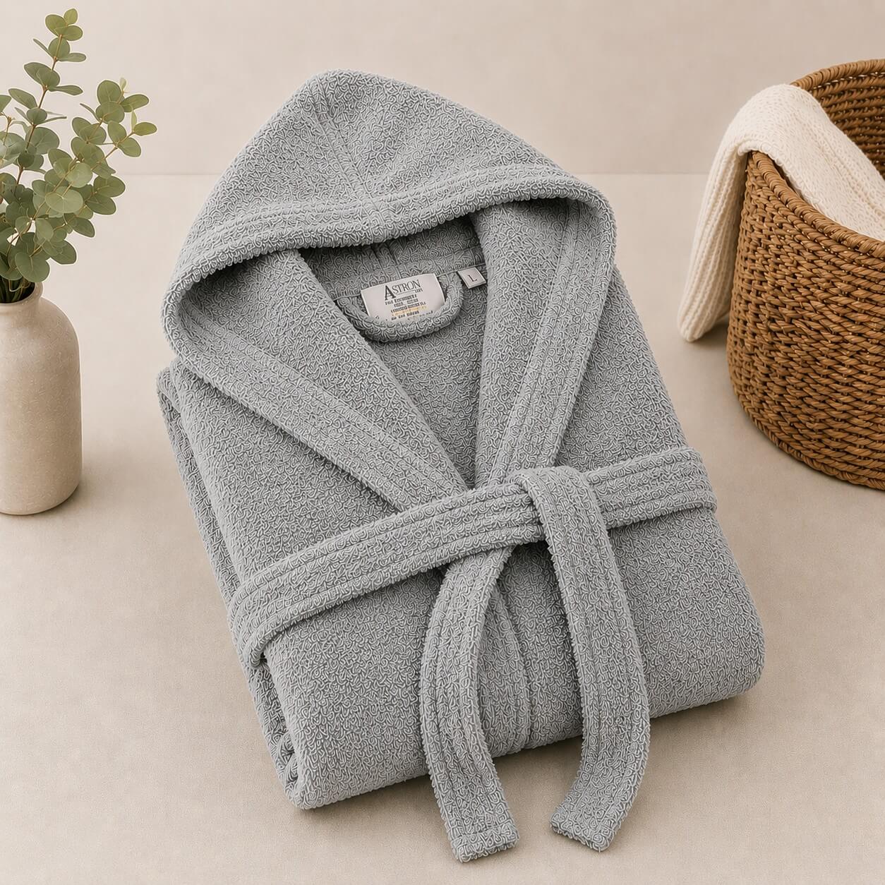 Μπουρνούζι Με Κουκούλα Grey - Small
