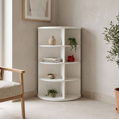 Γωνιακή Ραφιέρα Benzal Λευκό MDF 80x30x120