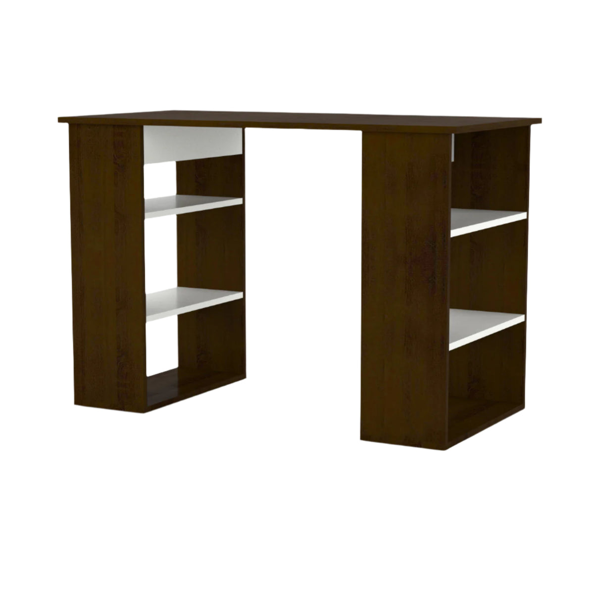 Γραφείο Βέγγε-Λευκό με Ράφια 110x55x75