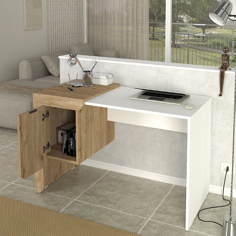 Γραφείο Εργασίας Dario Χρώμα Sepet Oak - Λευκό 120x60x73,2