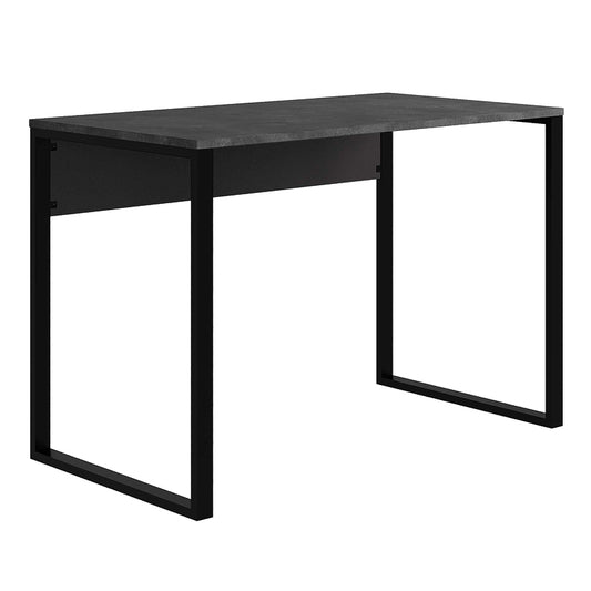 Γραφείο Εργασίας Inna Χρώμα Γκρι Ρετρό - Silky Black 100x60x75