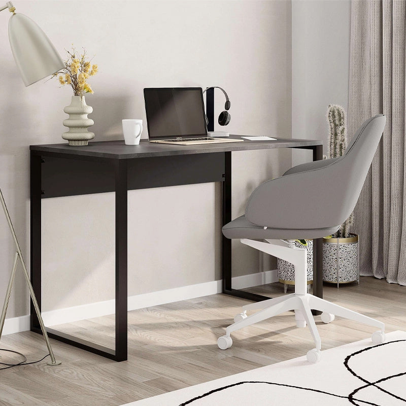 Γραφείο Εργασίας Inna Χρώμα Γκρι Ρετρό - Silky Black 100x60x75