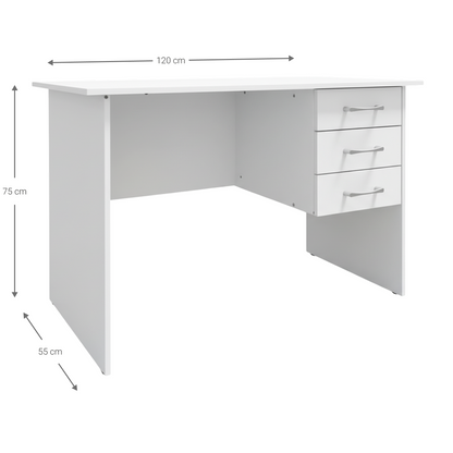 Γραφείο Oliver Λευκό 120x55x75