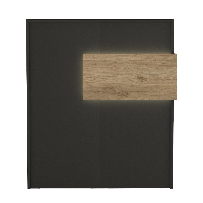 Γραφείο Υποδοχής - Reception Aloha με LED Χρώμα Ανθρακί - Sepet Oak 95,5x40x110,3