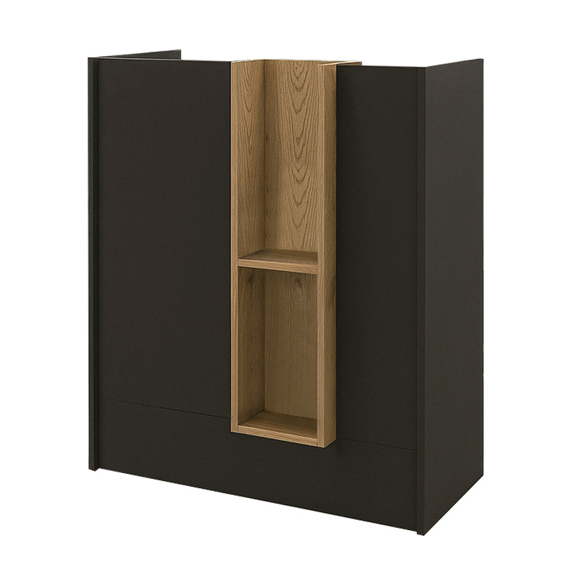 Γραφείο Υποδοχής - Reception Bonveno Χρώμα Ανθρακί - Sepet Oak 90x43,2x110