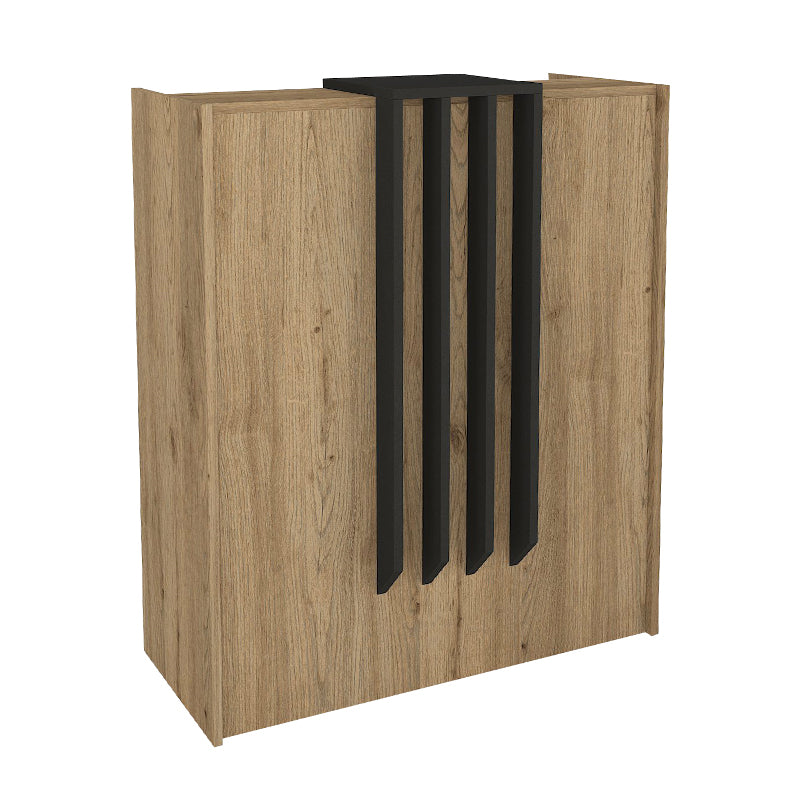 Γραφείο Υποδοχής - Reception Hola Χρώμα Sepet Oak - Ανθρακί 93,6x45,2x110,3