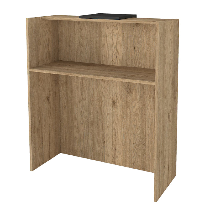 Γραφείο Υποδοχής - Reception Hola Χρώμα Sepet Oak - Ανθρακί 93,6x45,2x110,3