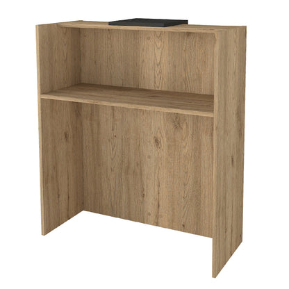 Γραφείο Υποδοχής - Reception Hola Χρώμα Sepet Oak - Ανθρακί 93,6x45,2x110,3