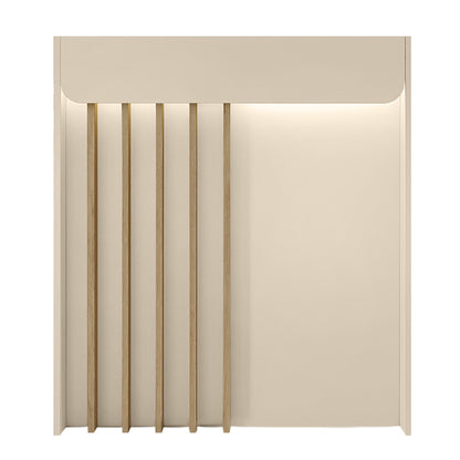 Γραφείο Υποδοχής - Reception Karibu με LED Χρώμα Sandstone - Sepet Oak 90x40x100
