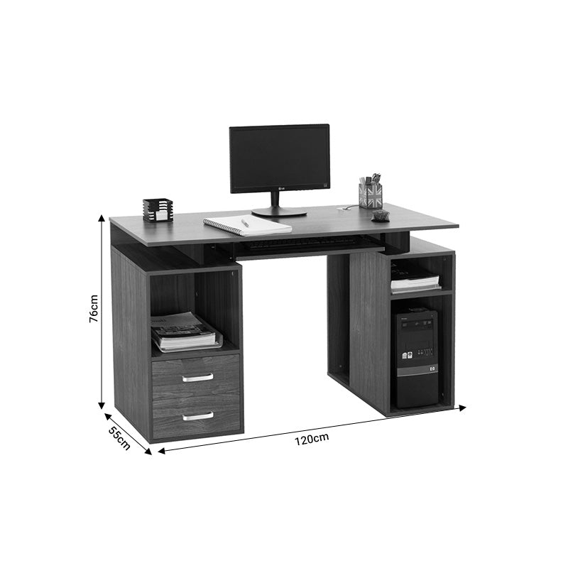 Γραφείο Υπολογιστή Liberion Καρυδί 120x55x76