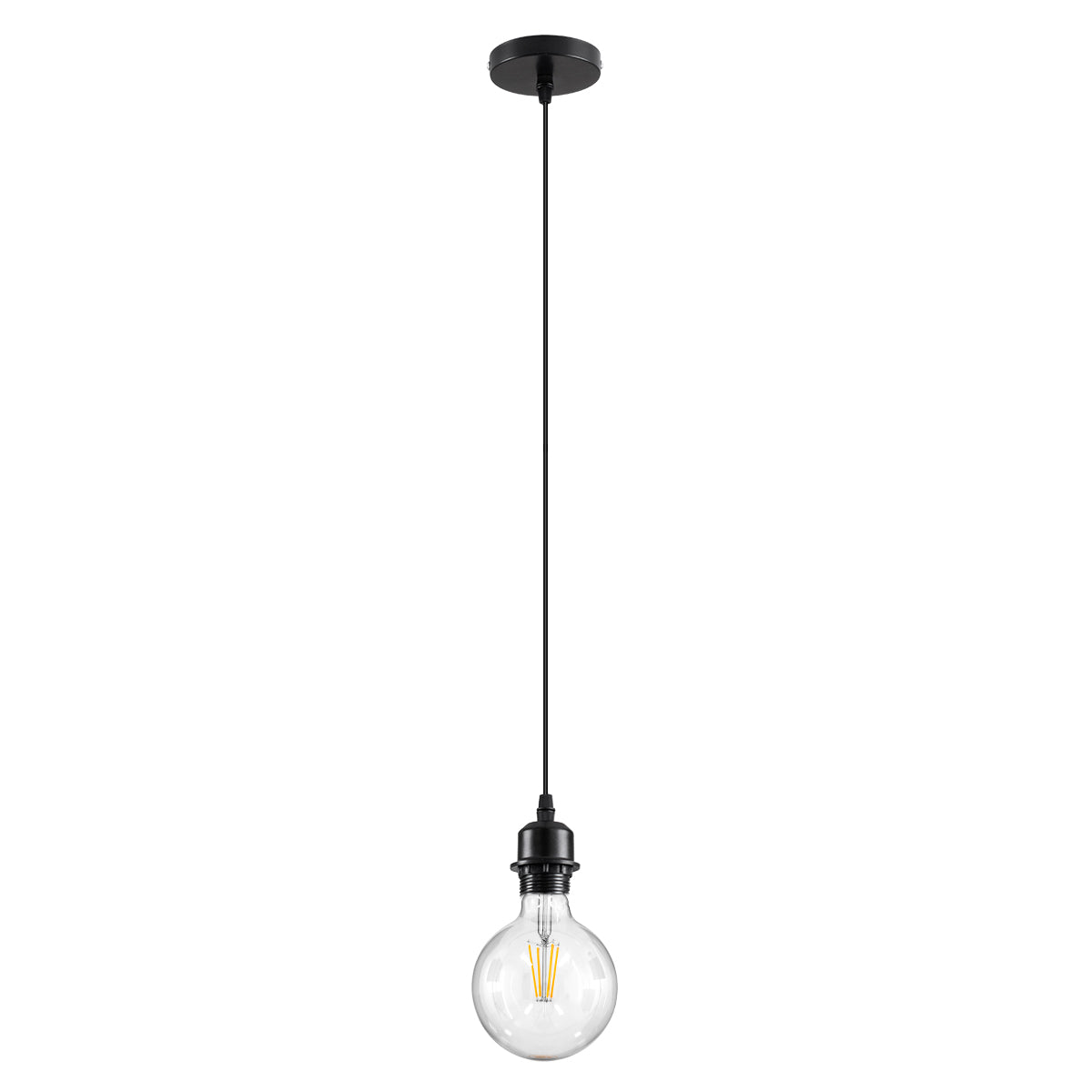 HANNA 36218 Boho Κρεμαστό Φωτιστικό Οροφής με Ντουί 1 x E27 AC 220-240V IP20 - Μπεζ & Μαύρο - Μ4 x Π4 x Υ110