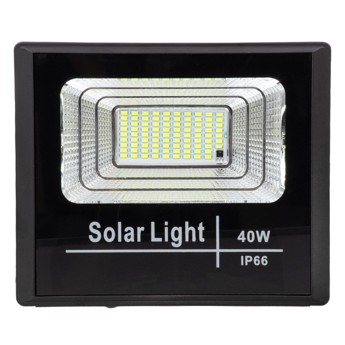 HERMES 71555 Προβολέας LED 40W 400lm 120° DC 5V με Φωτοβολταϊκό Panel 5V 6W & Επαναφορτιζόμενη Μπαταρία Li-ion 3.2V 5000mAh Αδιάβροχο IP65 Ψυχρό Λευκό 6000K - Sanan Chip - Μαύρο - Μ23 x Π19.5 x Υ5