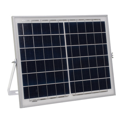 HERMES 71555 Προβολέας LED 40W 400lm 120° DC 5V με Φωτοβολταϊκό Panel 5V 6W & Επαναφορτιζόμενη Μπαταρία Li-ion 3.2V 5000mAh Αδιάβροχο IP65 Ψυχρό Λευκό 6000K - Sanan Chip - Μαύρο - Μ23 x Π19.5 x Υ5