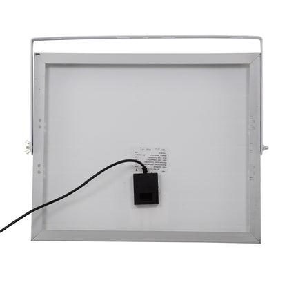 HERMES 71555 Προβολέας LED 40W 400lm 120° DC 5V με Φωτοβολταϊκό Panel 5V 6W & Επαναφορτιζόμενη Μπαταρία Li-ion 3.2V 5000mAh Αδιάβροχο IP65 Ψυχρό Λευκό 6000K - Sanan Chip - Μαύρο - Μ23 x Π19.5 x Υ5