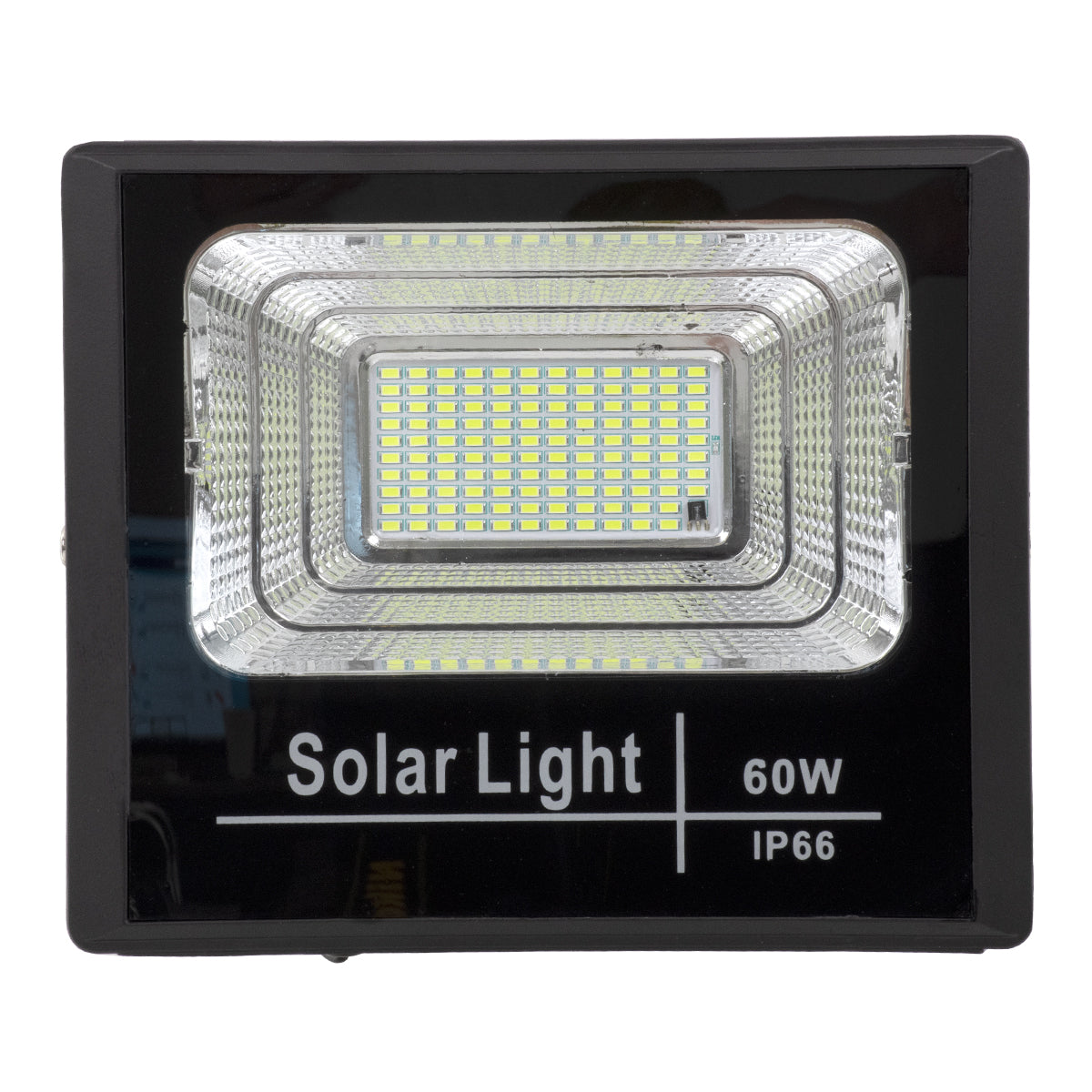 HERMES 71556 Προβολέας LED 60W 600lm 120° DC 5V με Φωτοβολταϊκό Panel 5V 12W & Επαναφορτιζόμενη Μπαταρία Li-ion 3.2V 10000mAh Αδιάβροχο IP65 Ψυχρό Λευκό 6000K - Sanan Chip - Μαύρο - Μ26.5 x Π22 x Υ6.5