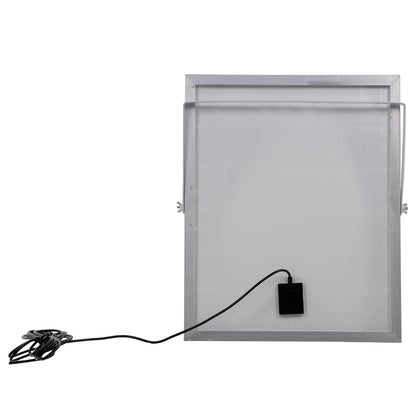 HERMES 71556 Προβολέας LED 60W 600lm 120° DC 5V με Φωτοβολταϊκό Panel 5V 12W & Επαναφορτιζόμενη Μπαταρία Li-ion 3.2V 10000mAh Αδιάβροχο IP65 Ψυχρό Λευκό 6000K - Sanan Chip - Μαύρο - Μ26.5 x Π22 x Υ6.5
