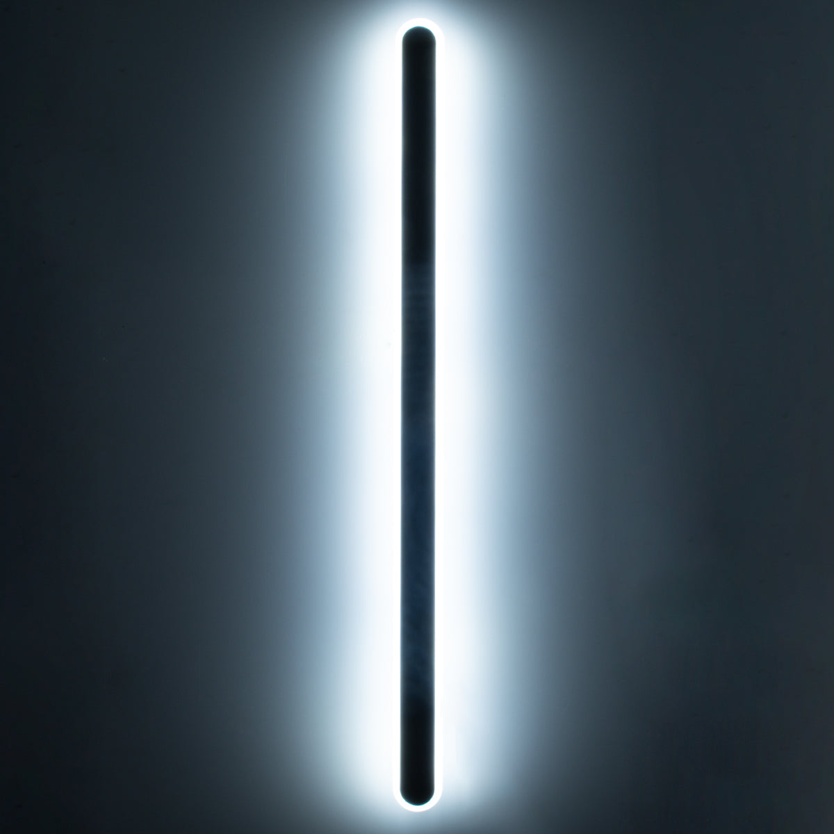 HOUSTON 61349 Φωτιστικό Τοίχου - Απλίκα Design LED CCT 24W 2880lm 360° AC 220-240V - Εναλλαγή Φωτισμού μέσω Διακόπτη On/Off All In One Ψυχρό 6000k+Φυσικό 4500k+Θερμό 2700k Μ6 x Π3 x Υ100cm - Μαύρο