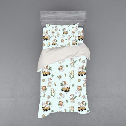 Παιδικό Σεντόνι Με Λάστιχο 1x(105x200+30εκ) + 1x(52x72εκ) Happy Zoo