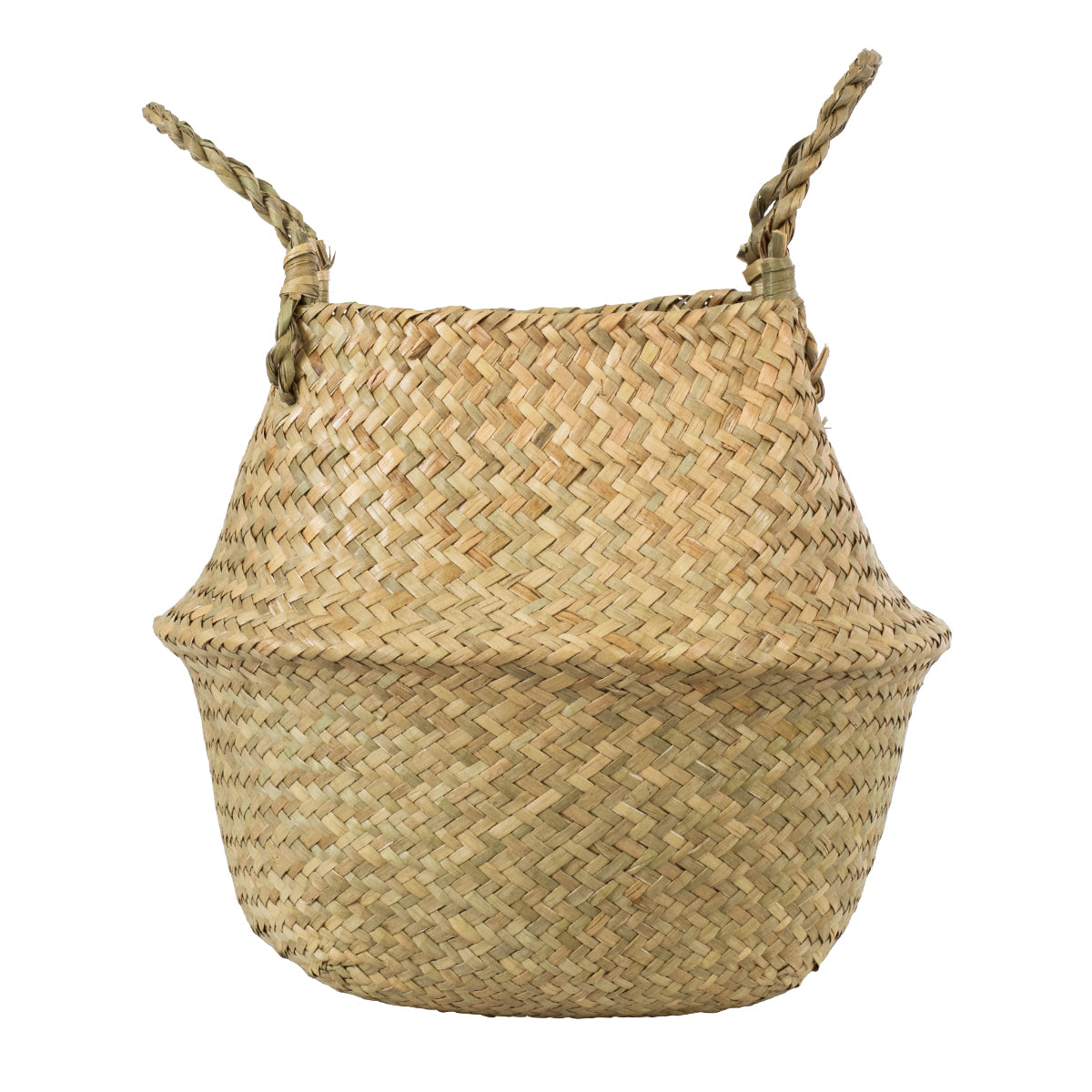 IBIZA 20195 Διακοσμητικό Ψάθινο Καλάθι - Κασπώ Γλάστρα - Flower Pot Μπεζ Π23cm x Υ30cm