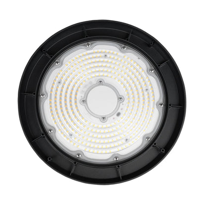 INDUSTRY 61502 LED UFO HIGH BAY 200W 338*SANAN OPTO CHIP 150lm/W 30000lm CRI≥80Ra SDCM<5 90° 85-265VAC 50/60Hz IP65 5000K TÜV SÜD CERTIFIED DRIVER - Μαύρο - Μ30 x Π30 x Υ16cm