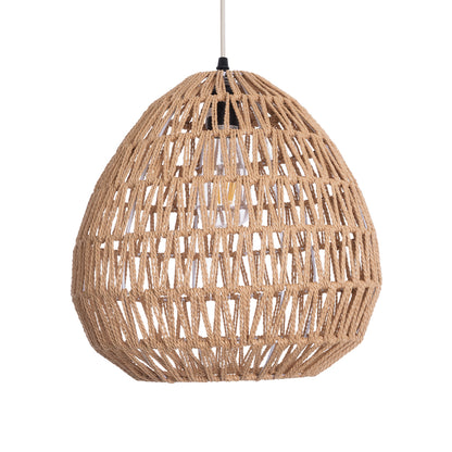 JJENSON 00911 Boho Κρεμαστό Φωτιστικό Οροφής με Ντουί 1 x E27 AC 220-240V IP20 - Μπεζ - Μ35 x Π35 x Υ35