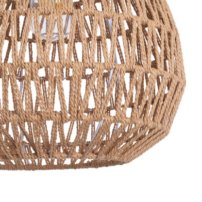 JJENSON 00911 Boho Κρεμαστό Φωτιστικό Οροφής με Ντουί 1 x E27 AC 220-240V IP20 - Μπεζ - Μ35 x Π35 x Υ35