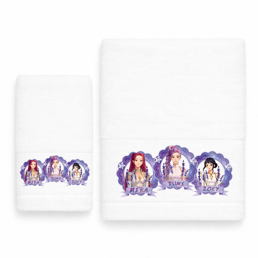 Παιδικές Πετσέτες (Σετ 2 Τεμ) Girls Band White