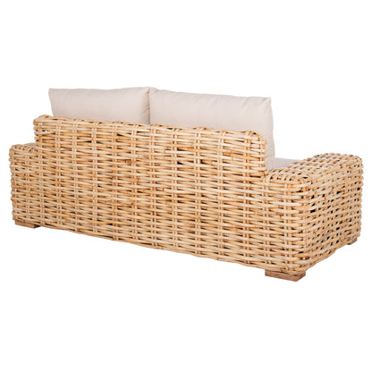 ΚΑΝΑΠΕΣ 2ΘΕΣΙΟΣ TROPEL ΞΥΛΟ MANGO RATTAN ΦΥΣΙΚΟ ΛΕΥΚΑ ΜΑΞΙΛΑΡΙΑ 192x88x70-85