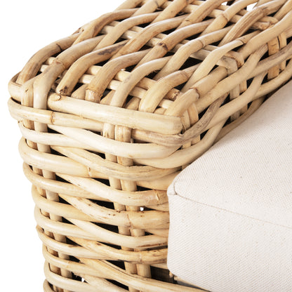 ΚΑΝΑΠΕΣ 2ΘΕΣΙΟΣ TROPEL ΞΥΛΟ MANGO RATTAN ΦΥΣΙΚΟ ΛΕΥΚΑ ΜΑΞΙΛΑΡΙΑ 192x88x70-85