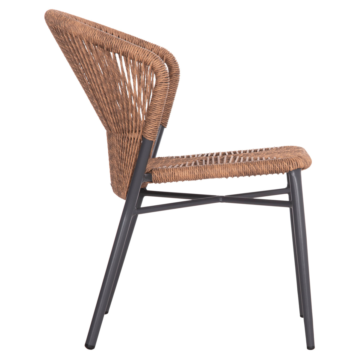 ΚΑΡΕΚΛΑ ΑΛΟΥΜΙΝΙΟΥ LYNN ΑΝΘΡΑΚΙ ΣΚΕΛΕΤΟΣ P.E. RATTAN ΦΥΣΙΚΟ 57x61x79