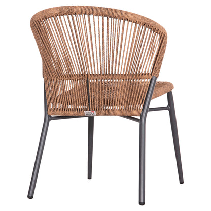 ΚΑΡΕΚΛΑ ΑΛΟΥΜΙΝΙΟΥ LYNN ΑΝΘΡΑΚΙ ΣΚΕΛΕΤΟΣ P.E. RATTAN ΦΥΣΙΚΟ 57x61x79