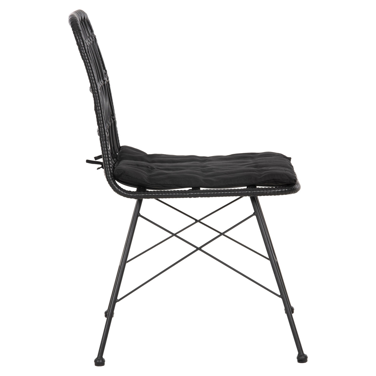 ΚΑΡΕΚΛΑ ΕΞ. ΧΩΡΟΥ ALLEGRA ΜΕΤΑΛΛΟ ΜΑΞΙΛΑΡΙ WICKER ΜΑΥΡΟ 52x52x83,5