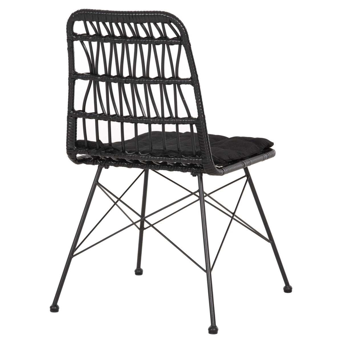 ΚΑΡΕΚΛΑ ΕΞ. ΧΩΡΟΥ ALLEGRA ΜΕΤΑΛΛΟ ΜΑΞΙΛΑΡΙ WICKER ΜΑΥΡΟ 52x52x83,5