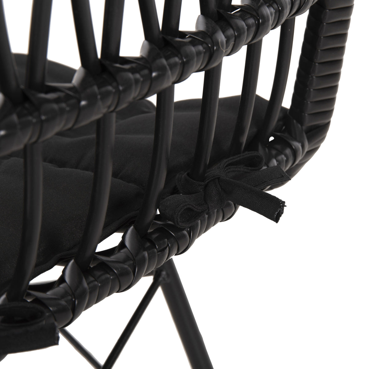 ΚΑΡΕΚΛΑ ΕΞ. ΧΩΡΟΥ ALLEGRA ΜΕΤΑΛΛΟ ΜΑΞΙΛΑΡΙ WICKER ΜΑΥΡΟ 52x52x83,5