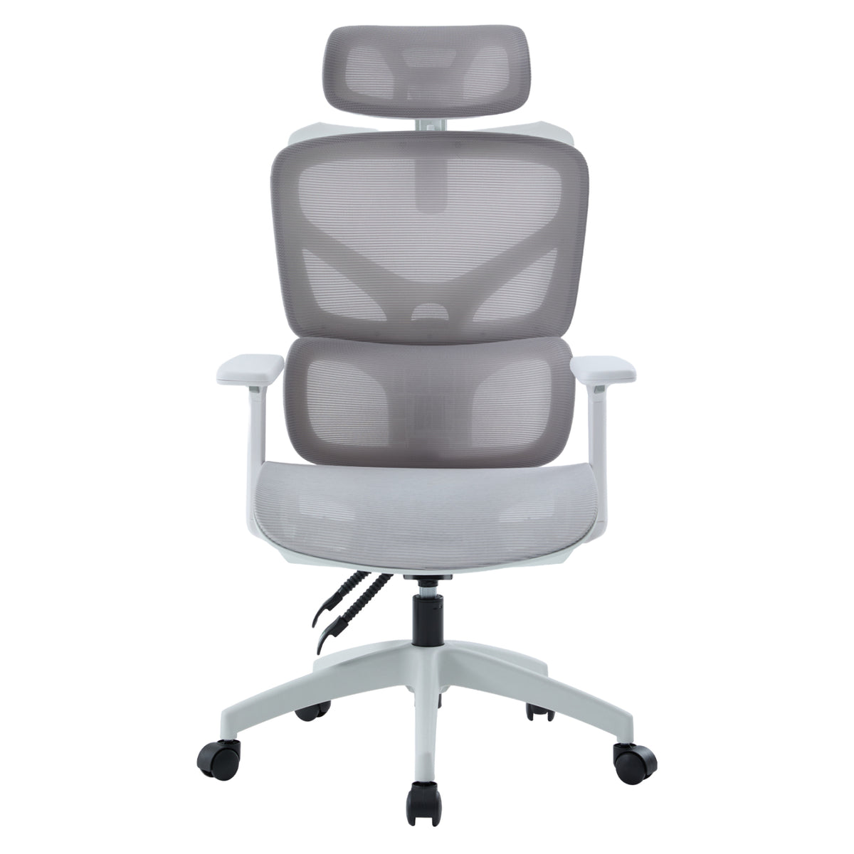 ΚΑΡΕΚΛΑ ΓΡΑΦΕΙΟΥ APEX ΛΕΥΚΟ PP ΑΝΟΙΧΤΟ ΓΚΡΙ MESH 68x68x120-130