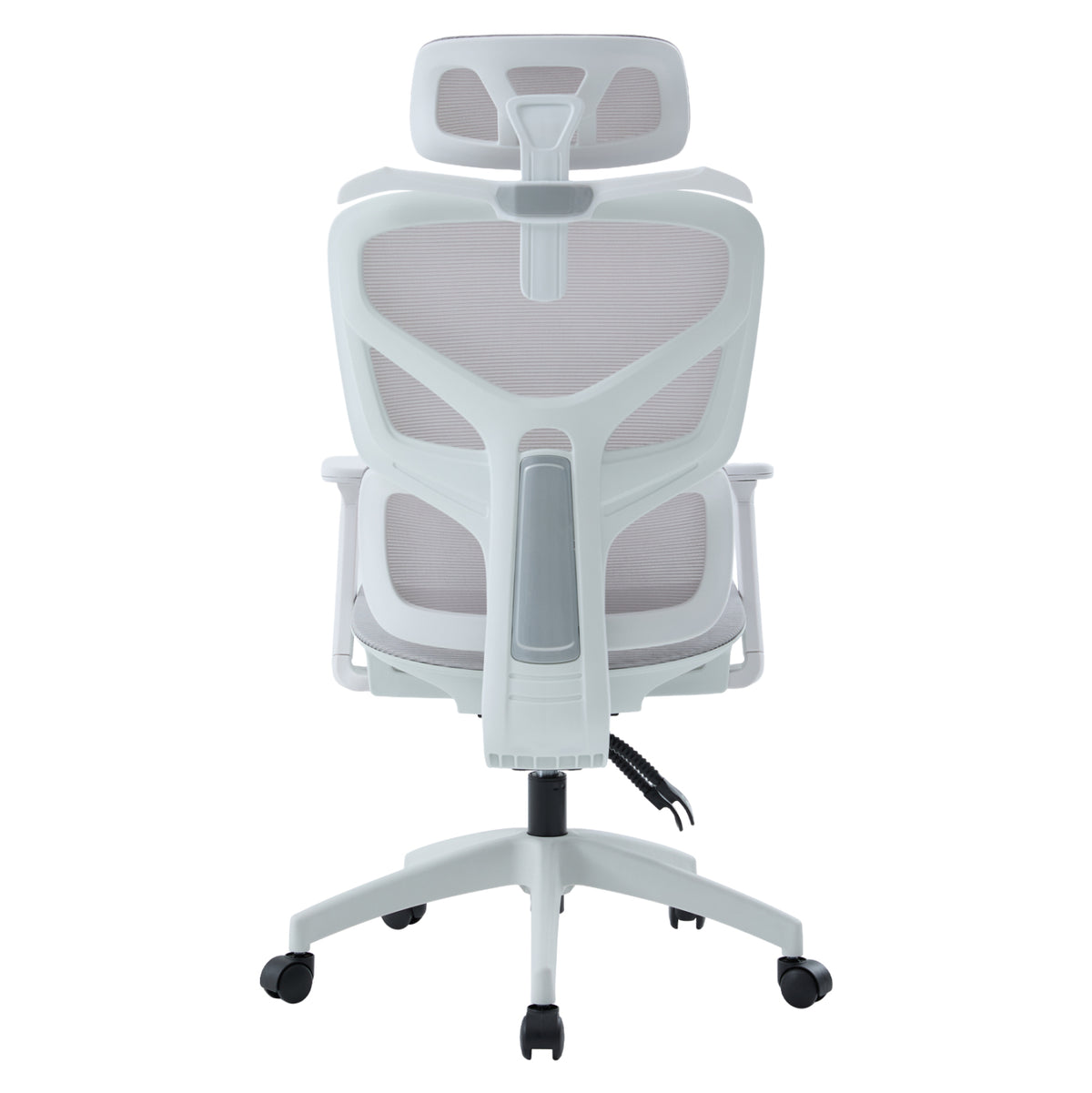 ΚΑΡΕΚΛΑ ΓΡΑΦΕΙΟΥ APEX ΛΕΥΚΟ PP ΑΝΟΙΧΤΟ ΓΚΡΙ MESH 68x68x120-130