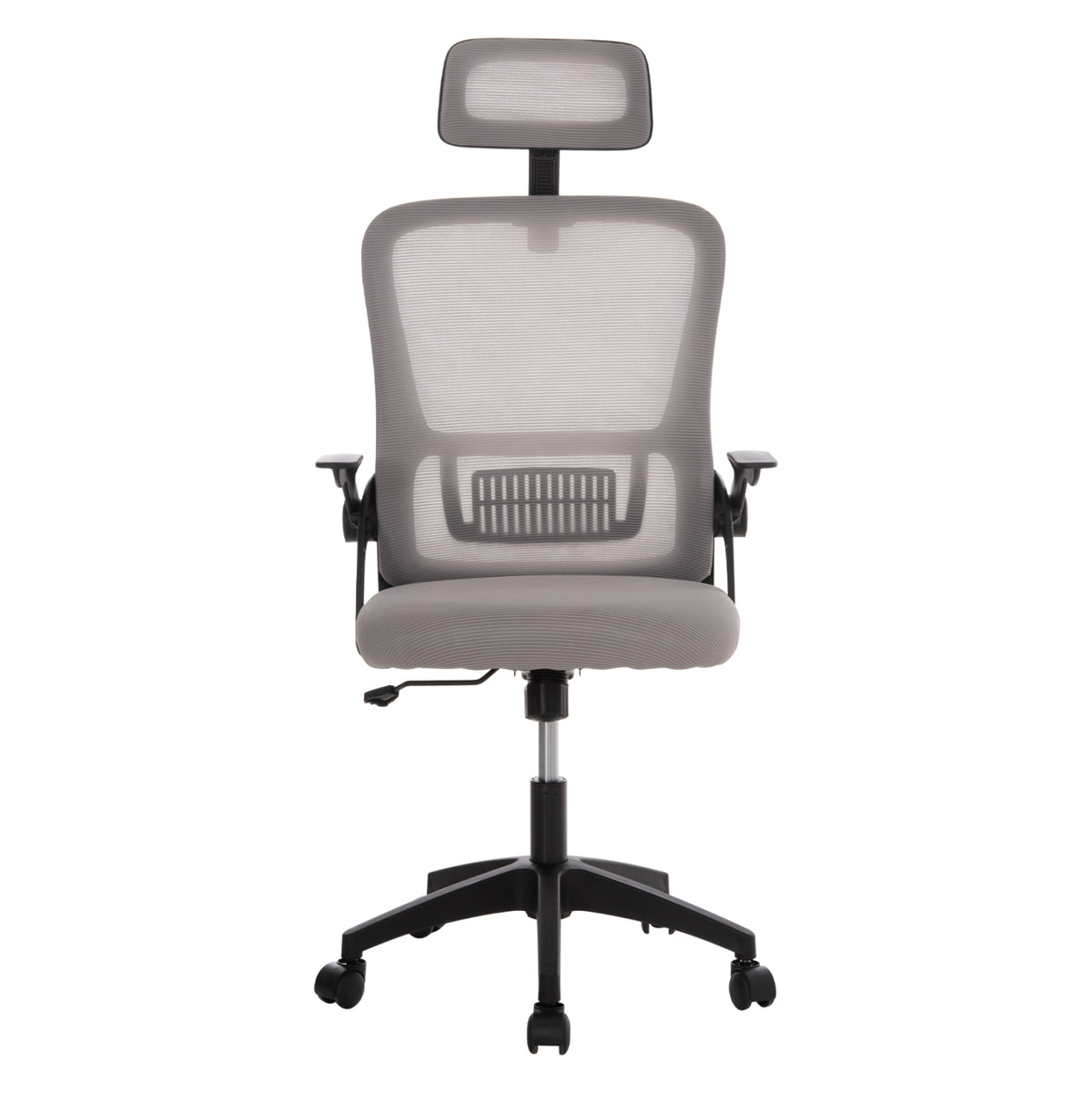 ΚΑΡΕΚΛΑ ΓΡΑΦΕΙΟΥ BLAZER ΓΚΡΙ MESH ΜΑΥΡΟΣ ΣΚΕΛΕΤΟΣ 60x58x110-130