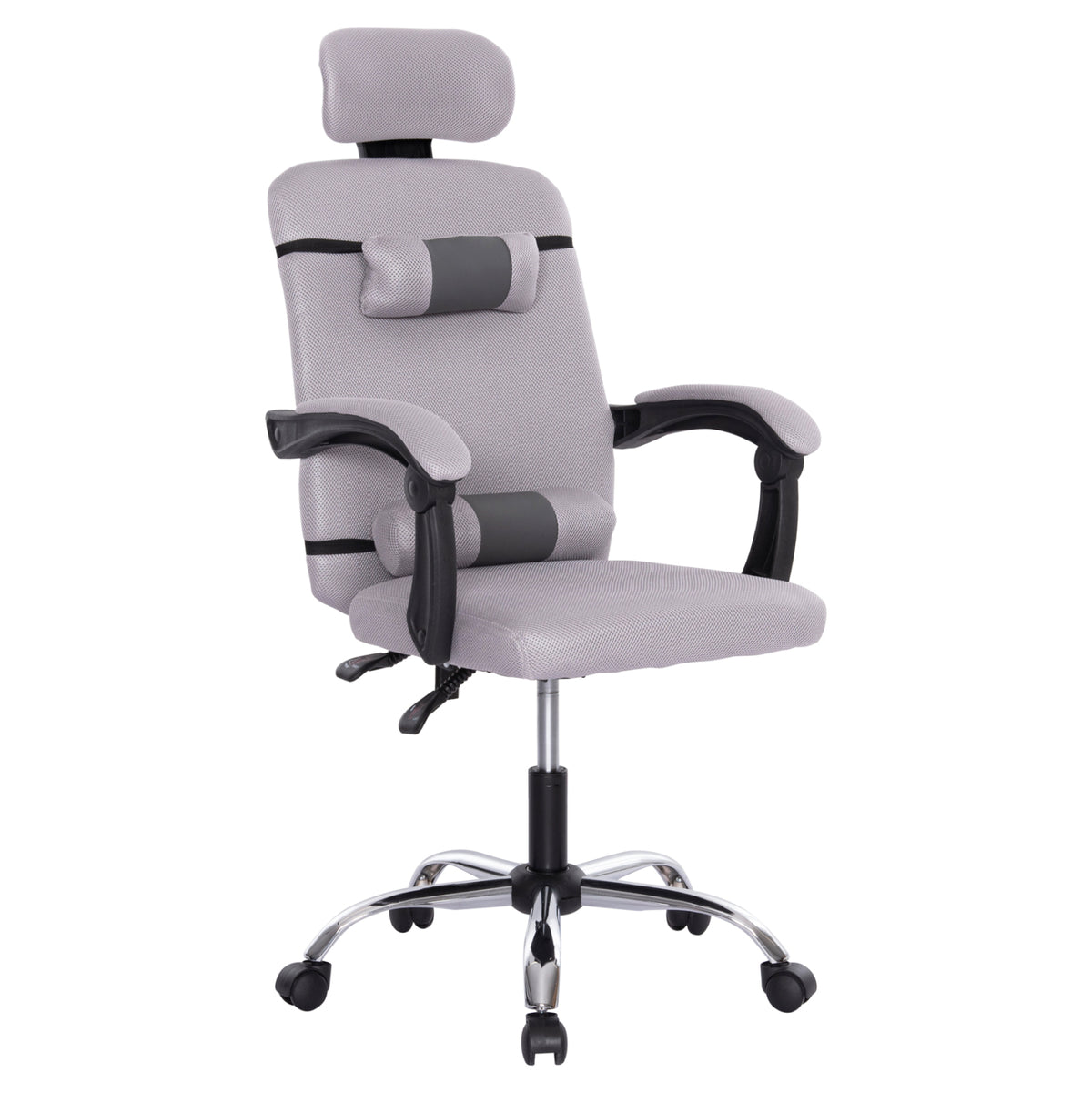 ΚΑΡΕΚΛΑ ΓΡΑΦΕΙΟΥ CRONER ΓΚΡΙ MESH ΜΕΤΑΛ. ΒΑΣΗ 58x67x124