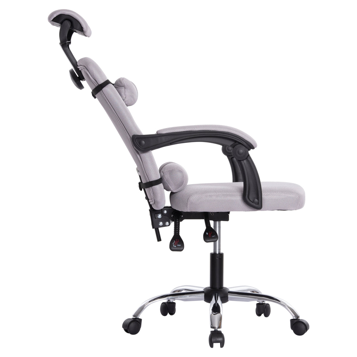 ΚΑΡΕΚΛΑ ΓΡΑΦΕΙΟΥ CRONER ΓΚΡΙ MESH ΜΕΤΑΛ. ΒΑΣΗ 58x67x124