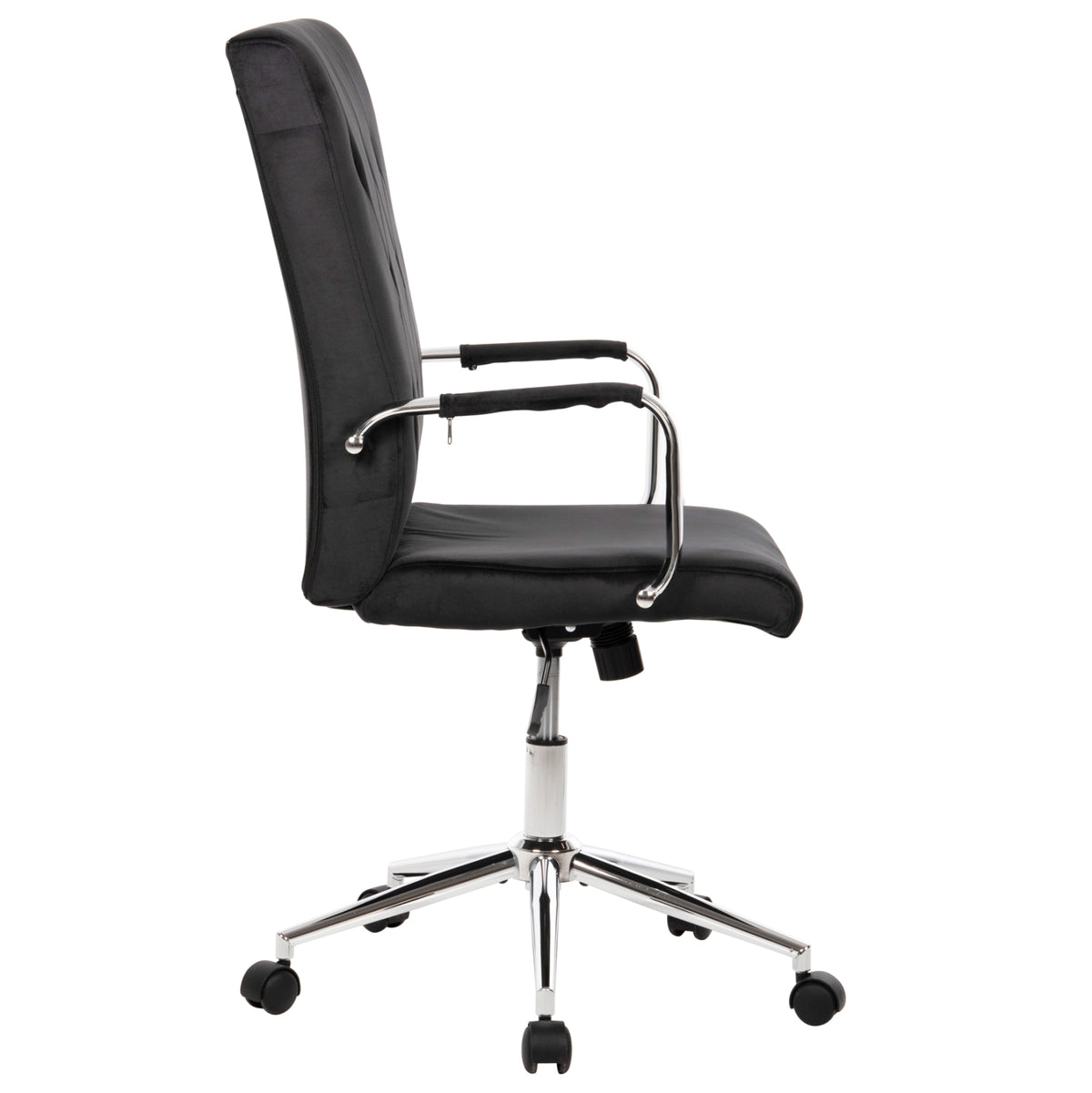 ΚΑΡΕΚΛΑ ΓΡΑΦΕΙΟΥ JOSEF ΜΑΥΡΟ ΒΕΛΟΥΔΟ INOX ΒΑΣΗ 58x61x105-113