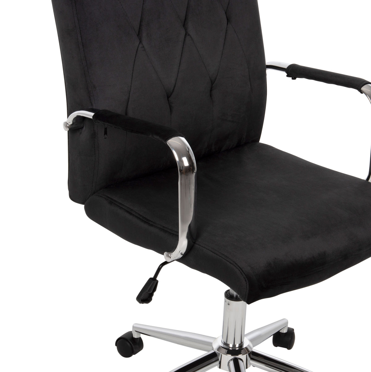 ΚΑΡΕΚΛΑ ΓΡΑΦΕΙΟΥ JOSEF ΜΑΥΡΟ ΒΕΛΟΥΔΟ INOX ΒΑΣΗ 58x61x105-113
