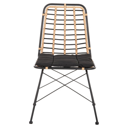 ΚΑΡΕΚΛΑ ΜΕΤΑΛΛΙΚΗ ALLEGRA WICKER ΜΠΕΖ ΜΑΥΡΟ 51x54x84
