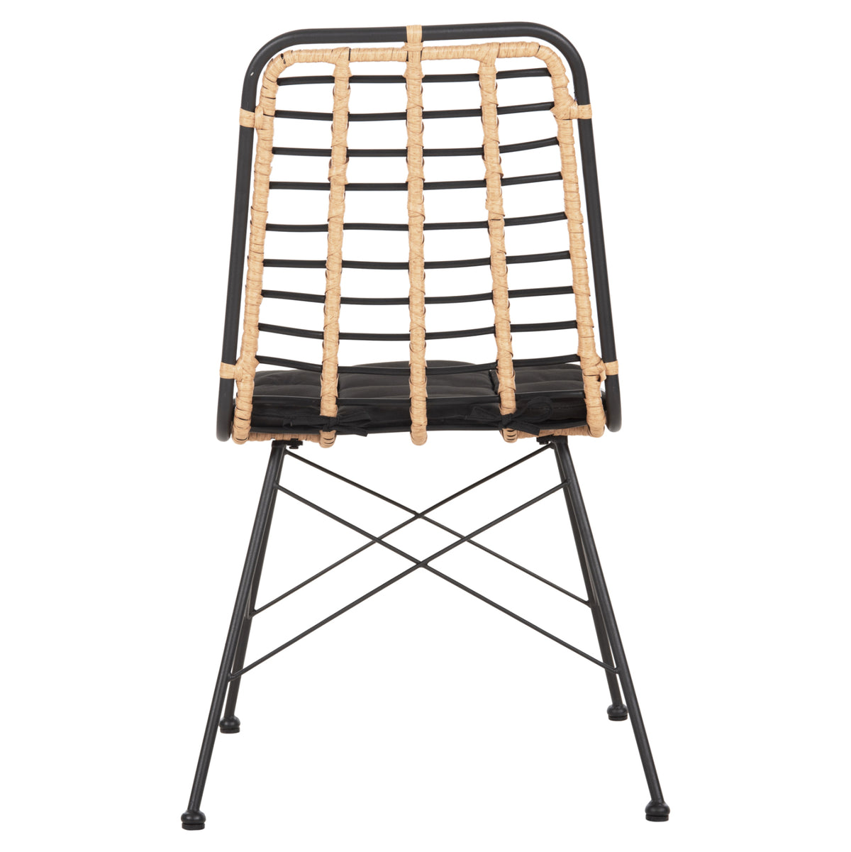 ΚΑΡΕΚΛΑ ΜΕΤΑΛΛΙΚΗ ALLEGRA WICKER ΜΠΕΖ ΜΑΥΡΟ 51x54x84