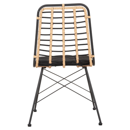 ΚΑΡΕΚΛΑ ΜΕΤΑΛΛΙΚΗ ALLEGRA WICKER ΜΠΕΖ ΜΑΥΡΟ 51x54x84