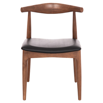 ΚΑΡΕΚΛΑ ΤΡΑΠΕΖΑΡΙΑΣ ALOR RUBBERWOOD ΚΑΡΥΔΙ ΜΑΥΡΟ PU 55x51x75