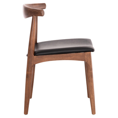 ΚΑΡΕΚΛΑ ΤΡΑΠΕΖΑΡΙΑΣ ALOR RUBBERWOOD ΚΑΡΥΔΙ ΜΑΥΡΟ PU 55x51x75