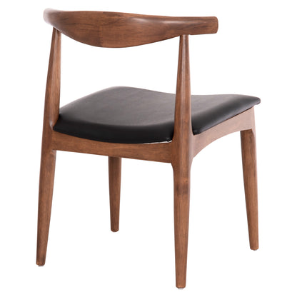 ΚΑΡΕΚΛΑ ΤΡΑΠΕΖΑΡΙΑΣ ALOR RUBBERWOOD ΚΑΡΥΔΙ ΜΑΥΡΟ PU 55x51x75