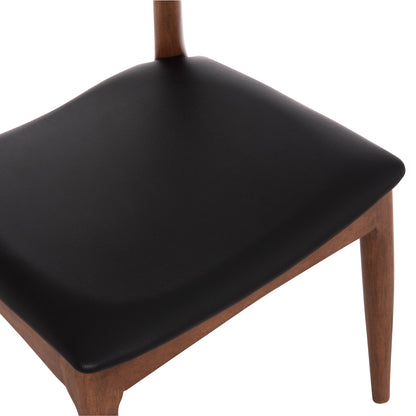 ΚΑΡΕΚΛΑ ΤΡΑΠΕΖΑΡΙΑΣ ALOR RUBBERWOOD ΚΑΡΥΔΙ ΜΑΥΡΟ PU 55x51x75